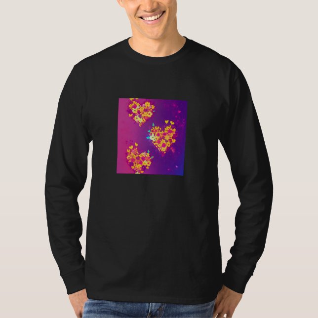T-shirt Valentine's Day Love Heart Girlfriend Fiancée Wife (Devant)