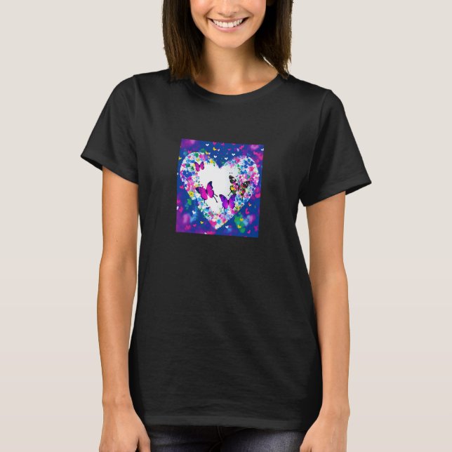 T-shirt Valentine's Day Love Heart Girlfriend Fiancée Wife (Devant)