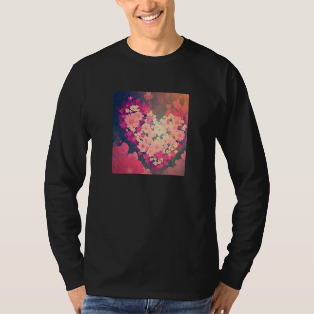 T-shirt Valentine's Day Love Heart Girlfriend Fiancée Wife (Devant)
