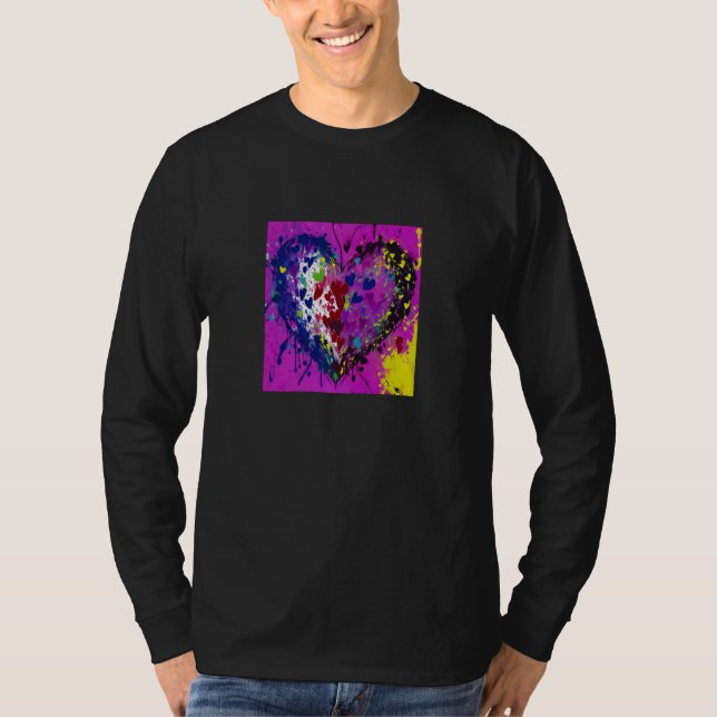T-shirt Valentine's Day Love Heart Girlfriend Fiancée Wife (Devant)