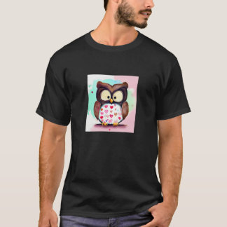 T-shirt Valentine's Day Love Heart Owl Teddy Girlfriend Fi