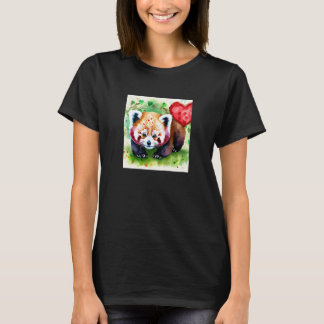 T-shirt Valentine's Day Love Heart Red Panda Girlfriend Fi