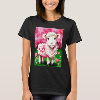 T-shirt Valentine's Day Love Heart Sheep Girlfriend Fiancé