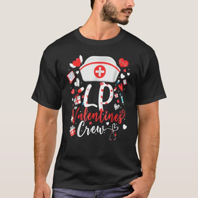 T-shirt Valentines Day LP LOVE Stethoscope Nurse Life Vale (Devant)