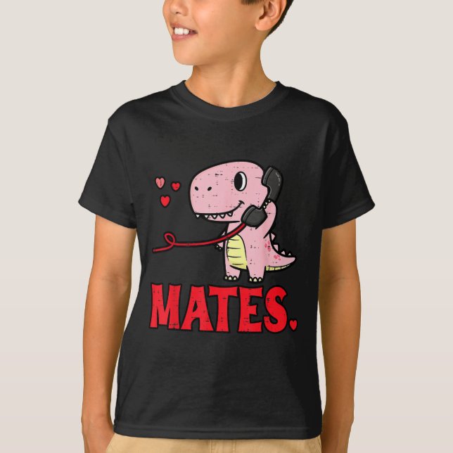 T-shirt Valentines Day Matching Soulmates Mates Dino Coupl (Devant)