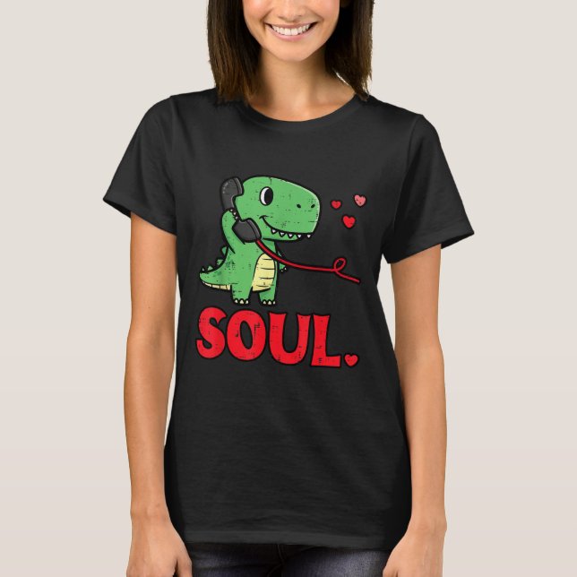 T-shirt Valentines Day Matching Soulmates Soul Dino Trex C (Devant)