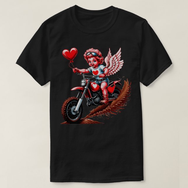 T-shirt Valentines Day Motocross Les amateurs de motocross (Design devant)