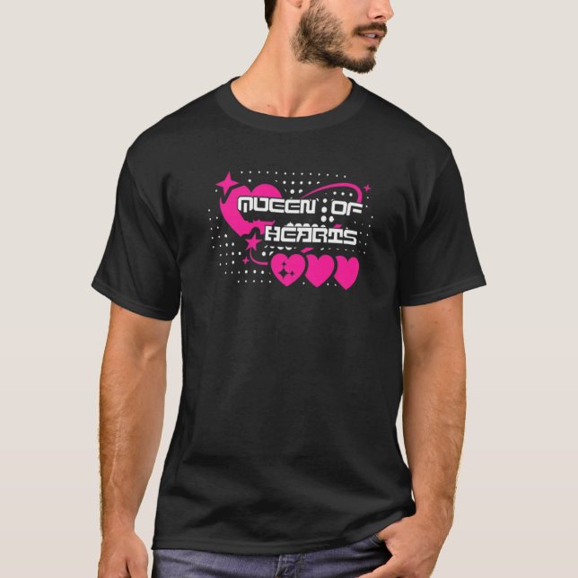 T-shirt Valentines Day Queen Of Hearts  1 (Devant)