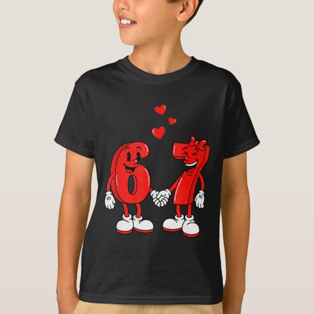 T-shirt Valentine's Day Six Seven Hearts 6 7 Meme Gen Alph (Devant)