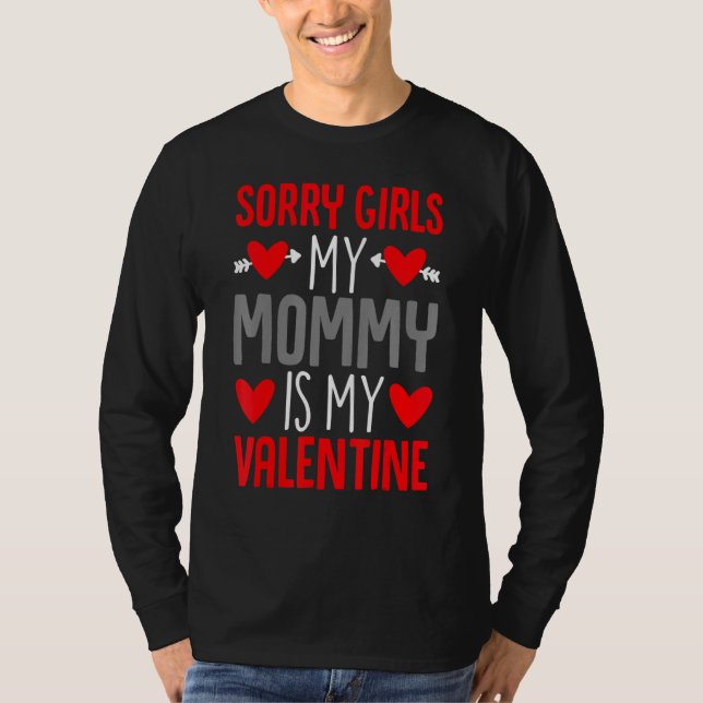 T-shirt Valentines Day Toddler Boys Mommy Is My Valentine  (Devant)