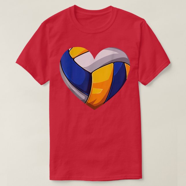 T-shirt Valentines Day Volleyball amoureux Coeurs Amoureux (Design devant)