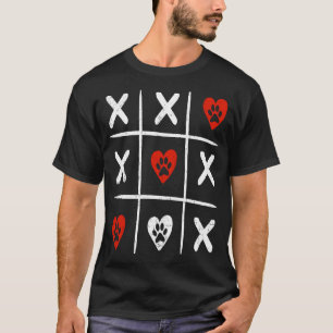 T-shirt Valentine's Day Xo Jeu Coeur mignon pour Cat Girl 