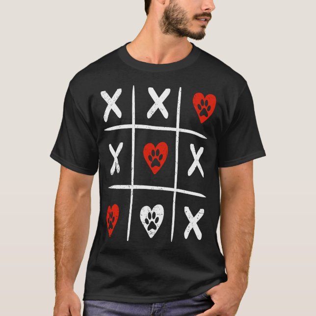 T-shirt Valentine's Day Xo Jeu Coeur mignon pour Cat Girl  (Devant)