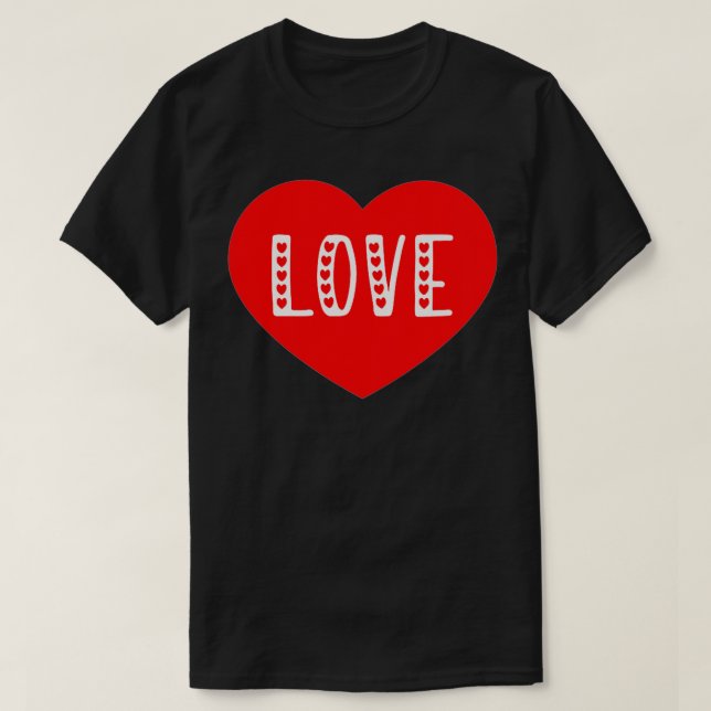 T-shirt Valentine's Days Love Red Heart For Couples Men W (Design devant)