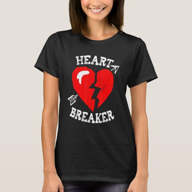 T-shirt Valentine's Heart Breaker Funny Valentine's Day Ma (Devant)