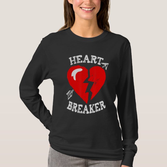 T-shirt Valentine's Heart Breaker Funny Valentine's Day Ma (Devant)