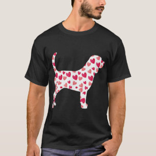 T-shirt Valentines Jour Beagle Coeurs Amoureux des chiens