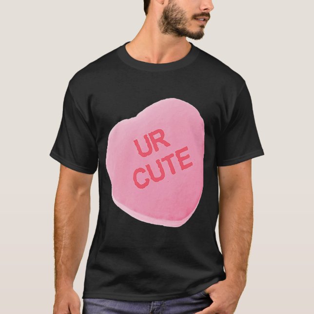 T-shirt Valentines Jour Candy rose Coeur de conversation U (Devant)