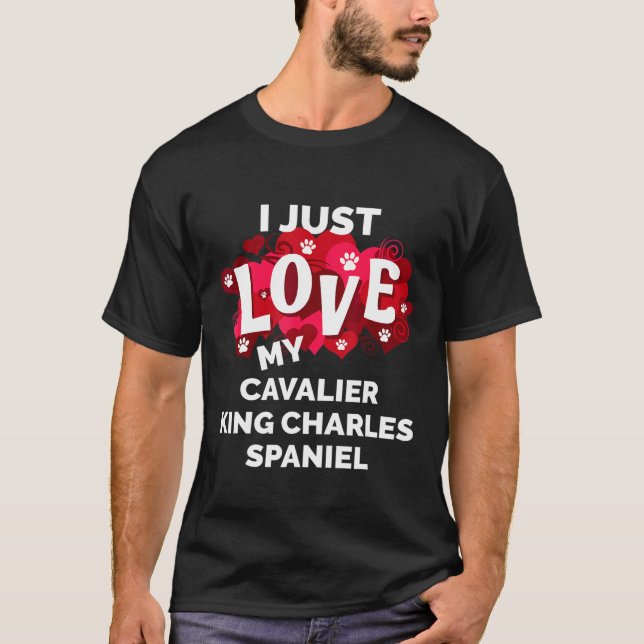 T-shirt Valentines Jour Cavalier Roi Charles Espagnol Chie (Devant)