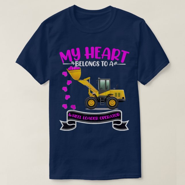 T-shirt Valentines Jour Chargeur de roues Opérateurs femme (Design devant)