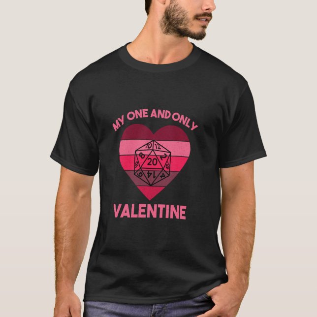 T-shirt Valentines Jour Tablette Dungeon Oeil Rpg Dice Dra (Devant)