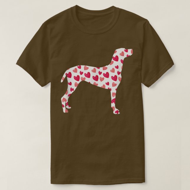 T-shirt Valentines Jour Vizsla Coeurs Chiot Amoureux des c (Design devant)