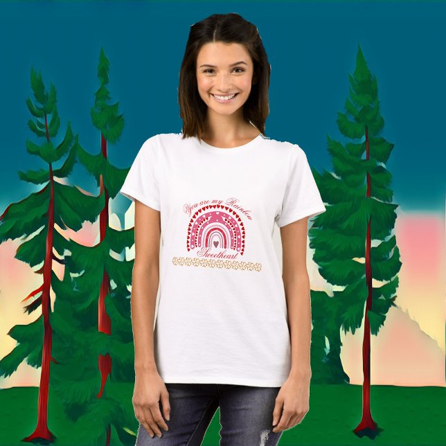 T-shirt Valentines romantiques Vous êtes mon amour arc-en- (Romantic Valentines You Are My Rainbow Sweetheart T-Shirt)