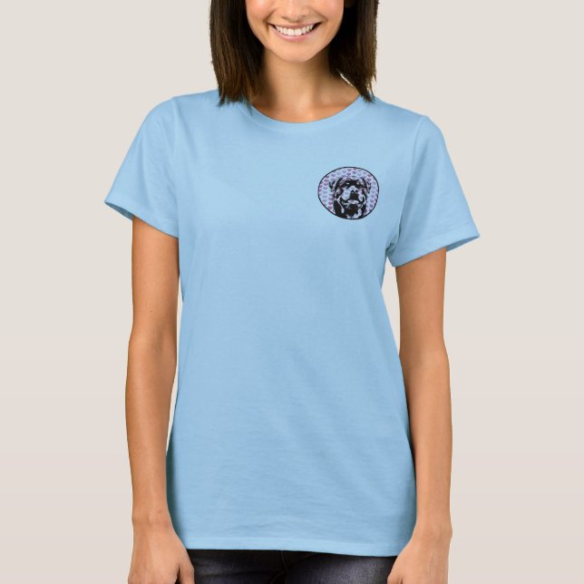 T-shirt Valentines - Rottweiler Silhouette (Devant)