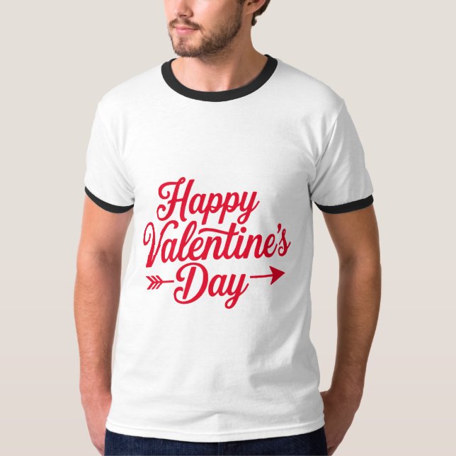 T-shirt Valentine's Typography Sayings (Devant)