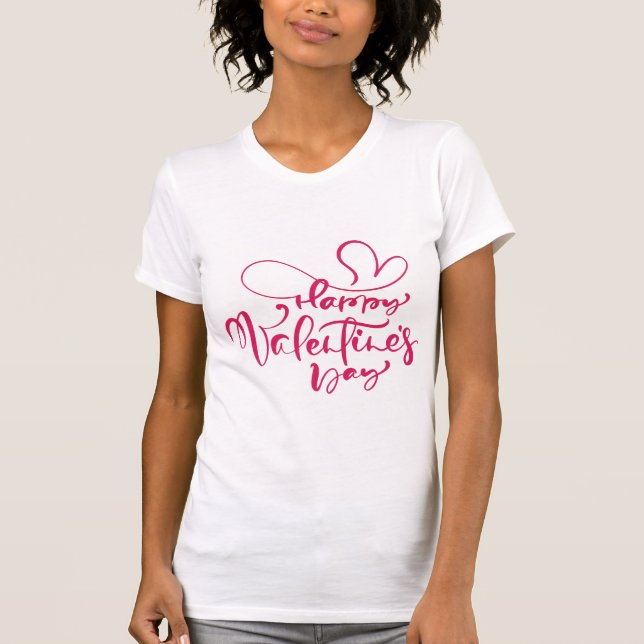 T-shirt Valentine's Typography Sayings (Devant)