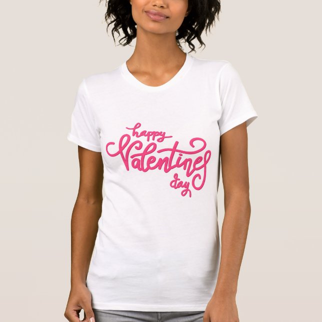 T-shirt Valentine's Typography Sayings (Devant)