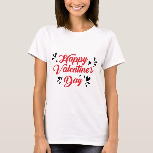 T-shirt Valentine's Typography Sayings (Devant)