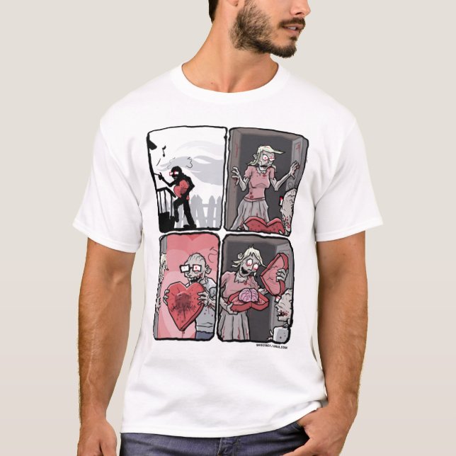 T-shirt Valentines zombie (Devant)