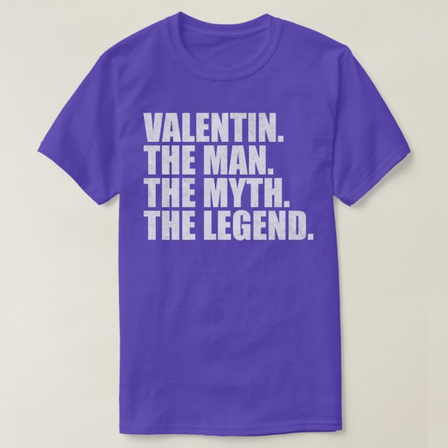 T-shirt ValentinValentin Nom Valentin prénom (Design devant)