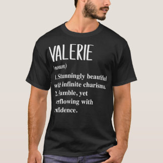 T-shirt Valerie Femme Prénom Définition Personnalisée 