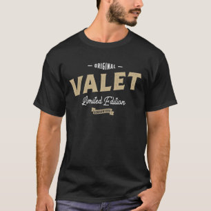 T-shirt Valet Funny Titre de l'emploi Profession Travaille