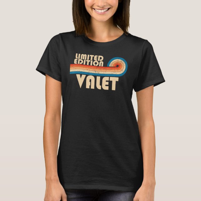 T-shirt VALET Funny Titre de l'emploi Profession Travaille (Devant)