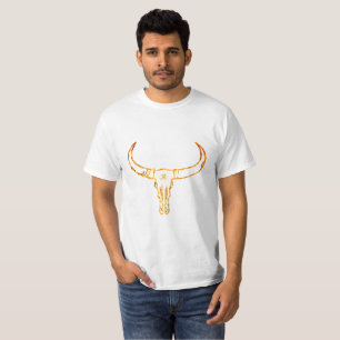T-Shirt Valeur Crâne de Taureau Or