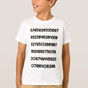 T-shirt Valeur de π de constante mathématique du tarte