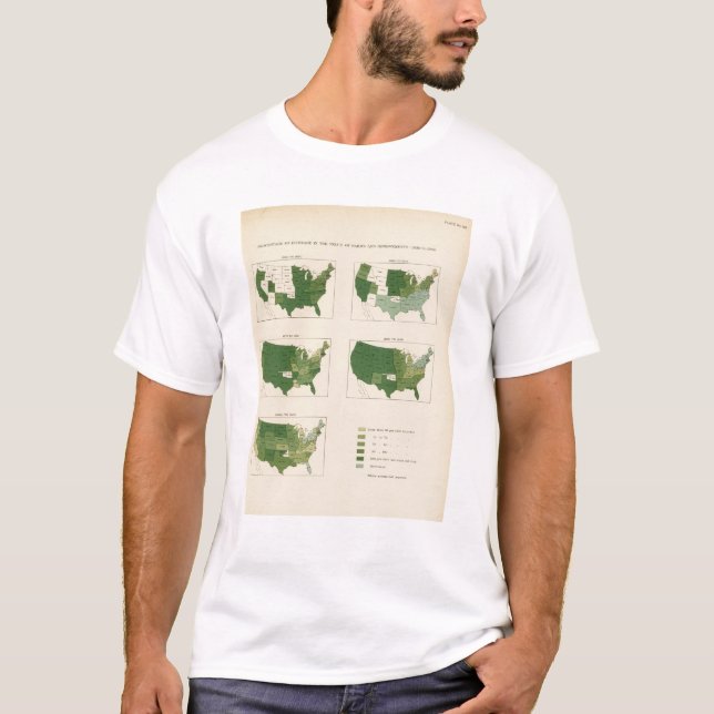 T-shirt Valeur de 133 augmentations des fermes 1850-1900 (Devant)