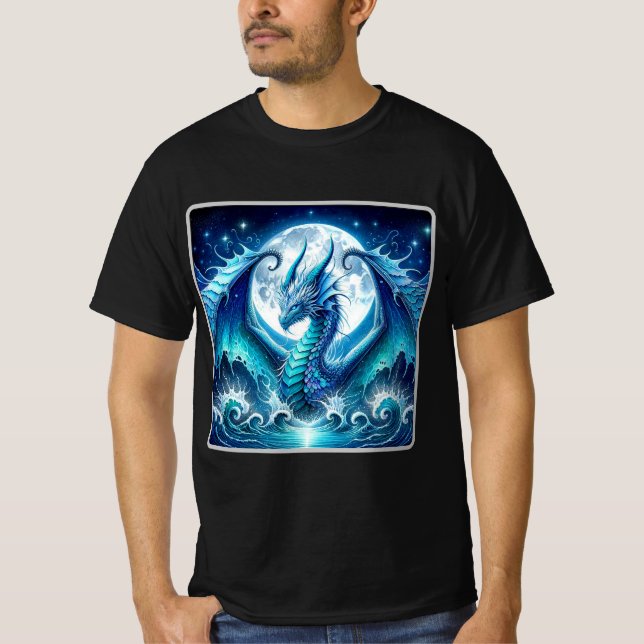 T-Shirt Valeur Dragon de Mer Cosmique (Devant)