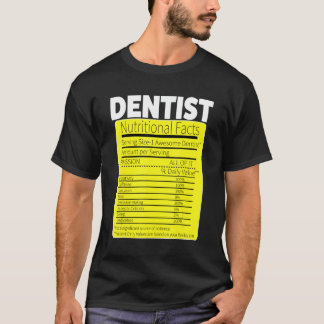 T-shirt Valeur nutritive des dentistes