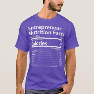 T-shirt Valeur nutritive Motivation du succès de l'entrepr
