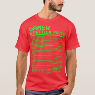 T-shirt Valeur nutritive t Cadeaux pour n garçons Jeux vid