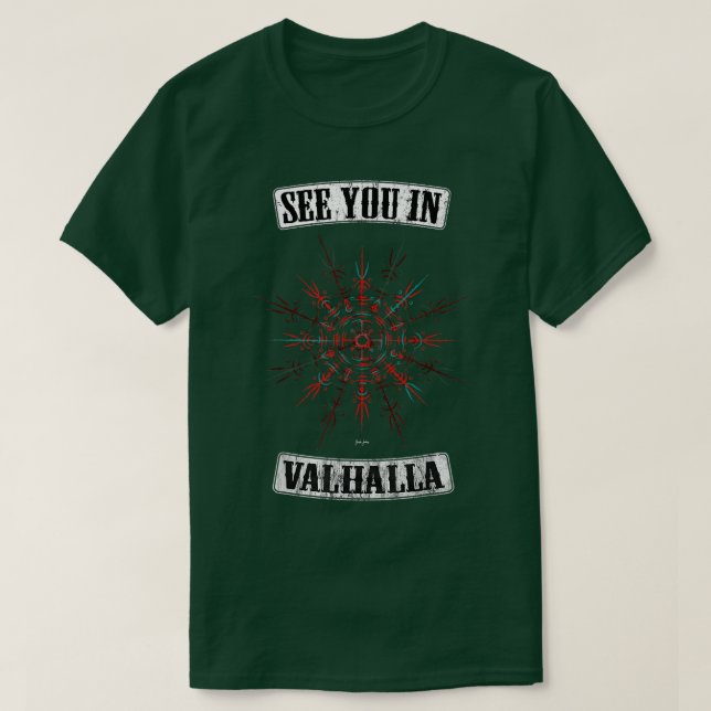 T-shirt Valhalla Warriors Berserker Vikings Odin Ragnar137 (Design devant)
