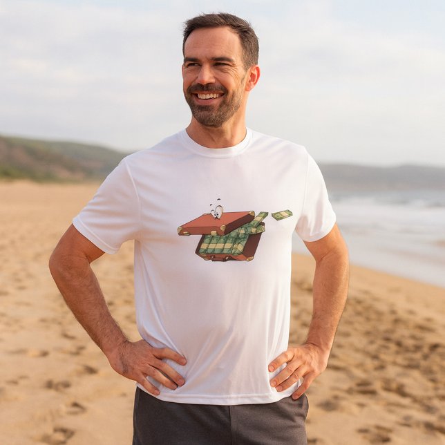 T-shirt Valise caricature pleine d'argent en espèces (Créateur téléchargé)