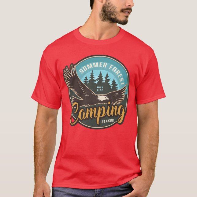 T-shirt VALKYRIE SAISON DE CAMPING EN FORÊT D'ÉTÉ garçon (Devant)