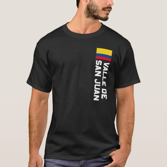 T-shirt Valle de San Juan Colombie Pour Hommes Colombiens  (Devant)