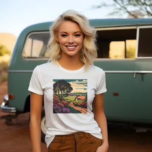T-shirt Vallée d'Annapolis Paysage de voyage canadien Blan