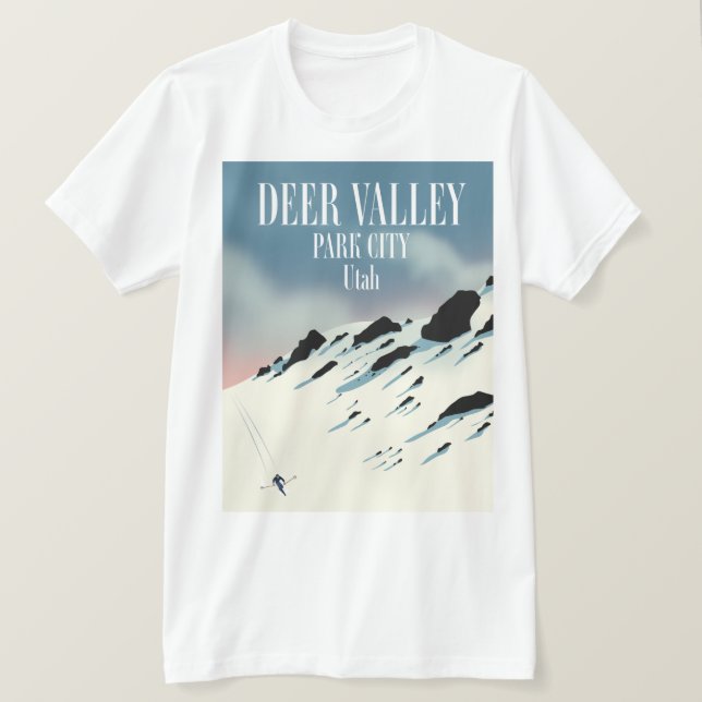 T-shirt Vallée du Cerf, ville du parc, Utah, affiche de sk (Design devant)
